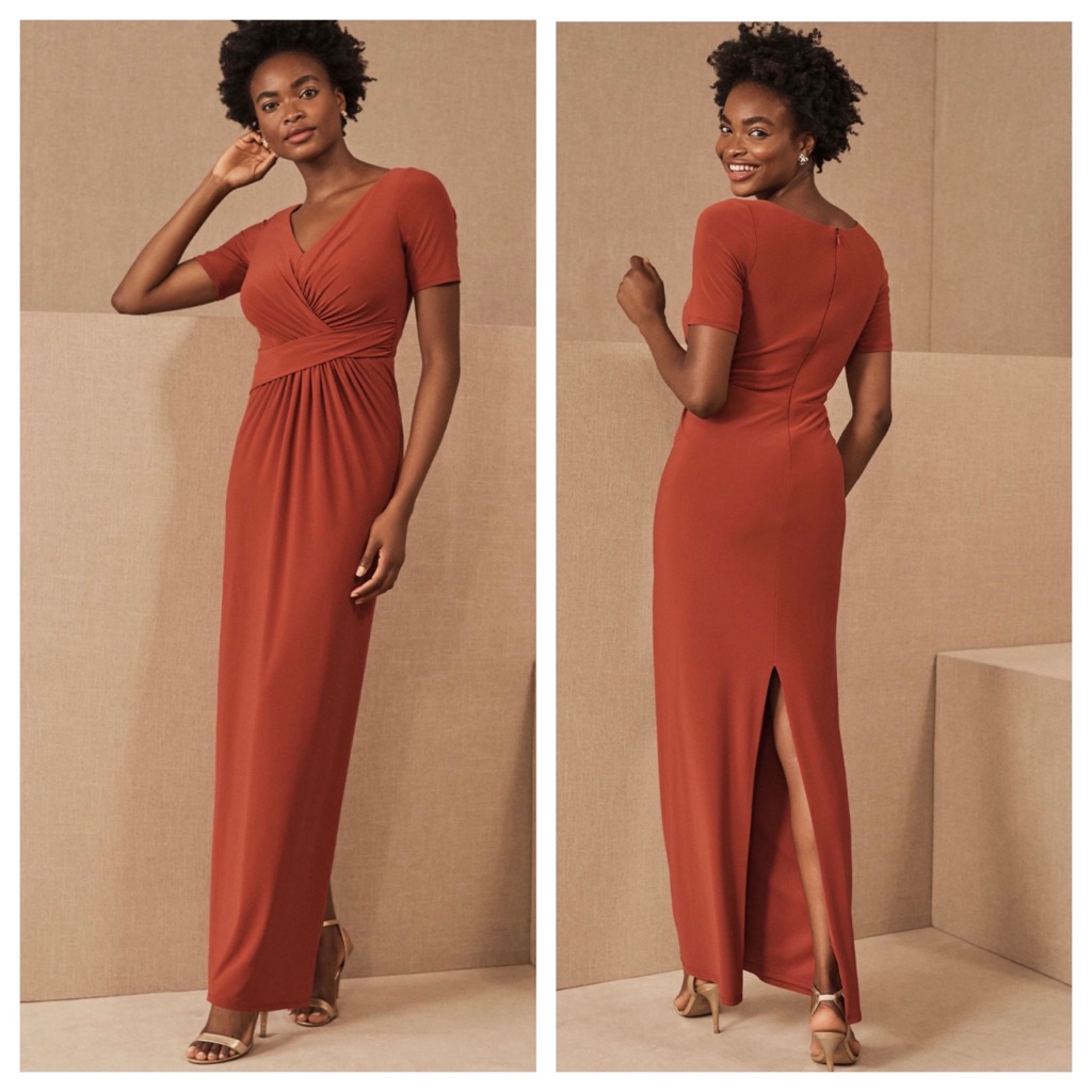 Bhldn Chelle Burnt Orange Dress 6